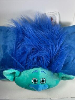 Dreamworks Trolls Pillow Pets Branch 16"x11" Blue Teal 2016 Stuffed Toy